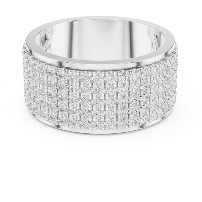 Round Pave Lab Grown Diamond Wedding Band