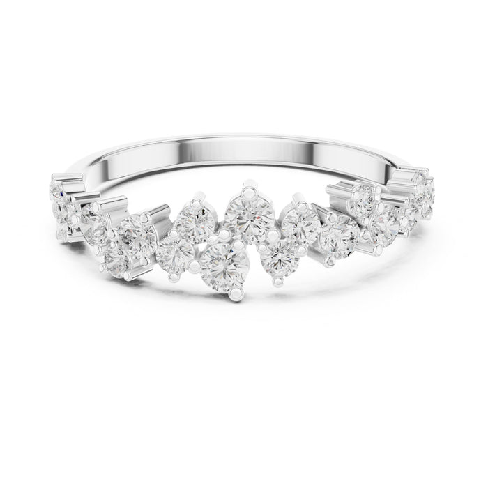 Mixed Cluster Lab Grown Diamond Wedding Band