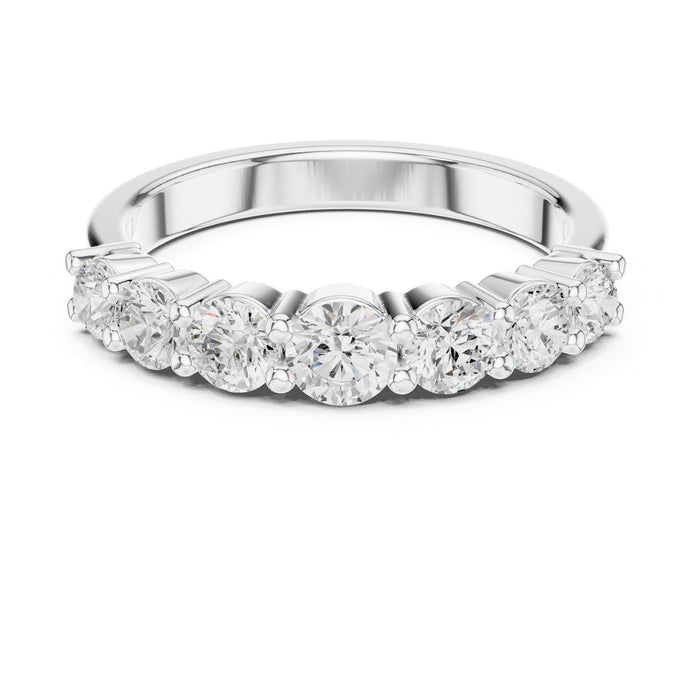 Round Half-Eternity Lab Grown Diamond Wedding Band