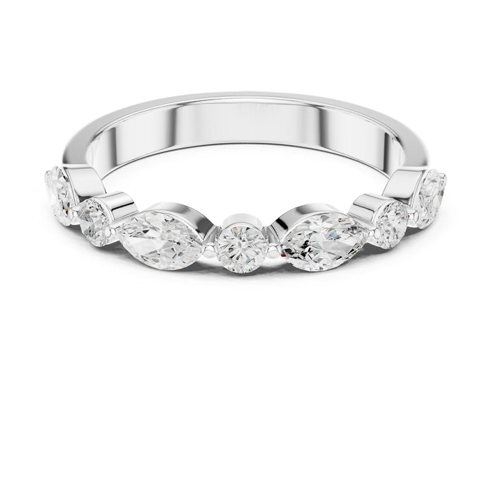 Mixed Half-Eternity Lab Grown Diamond Wedding Band