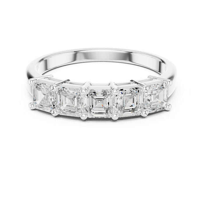 Asscher Half-Eternity Lab Grown Diamond Wedding Band