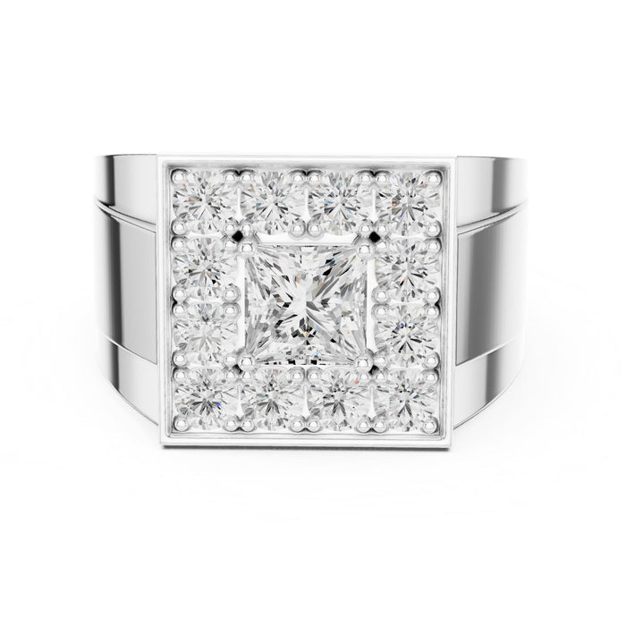 Princess Cluster Lab Grown Diamond Wedding Band