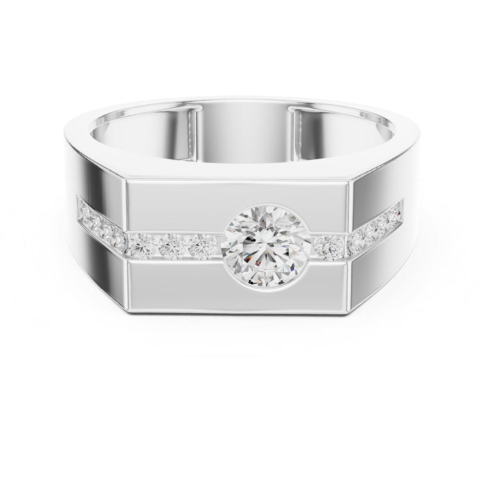Round Channel Lab Grown Diamond Wedding Band