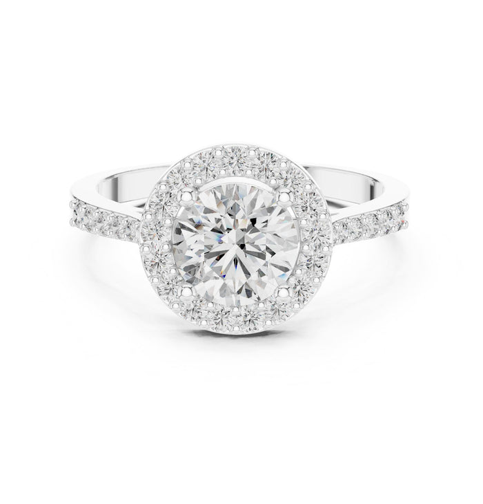 Round Pave Lab Grown Diamond Wedding Band