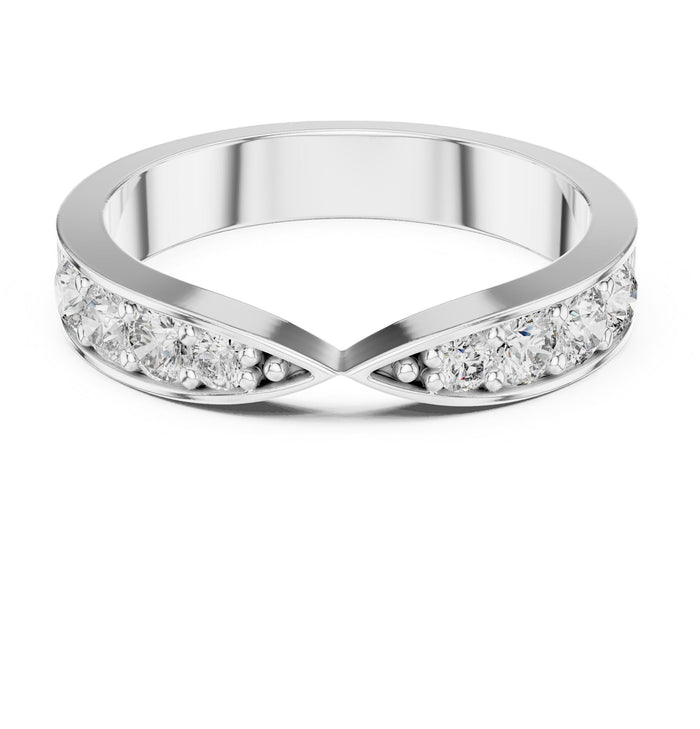 Round Twisted Lab Grown Diamond Wedding Band