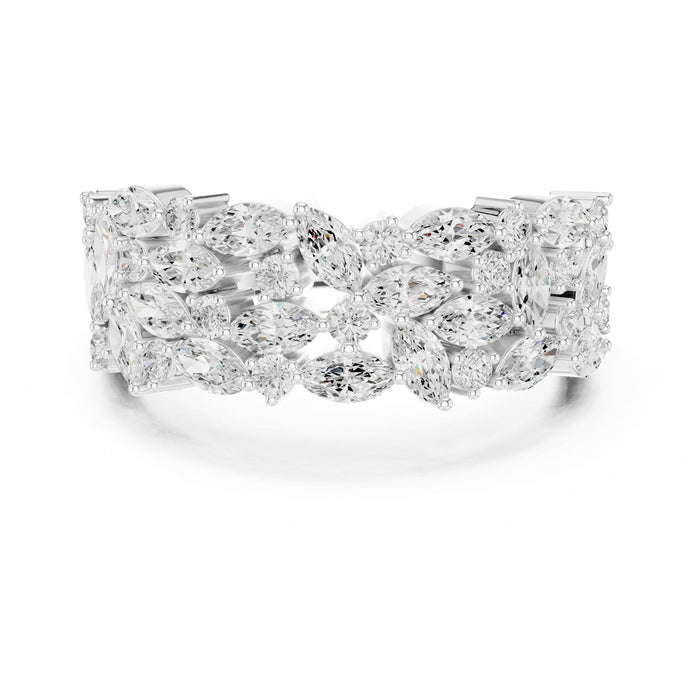 Mixed Eternity Lab Grown Diamond Wedding Band