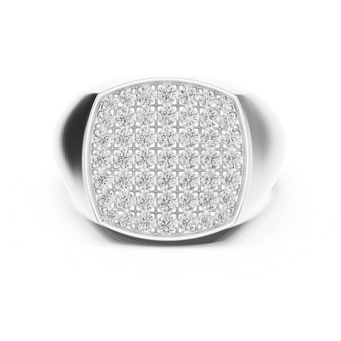 Round Pave Lab Grown Diamond Wedding Band