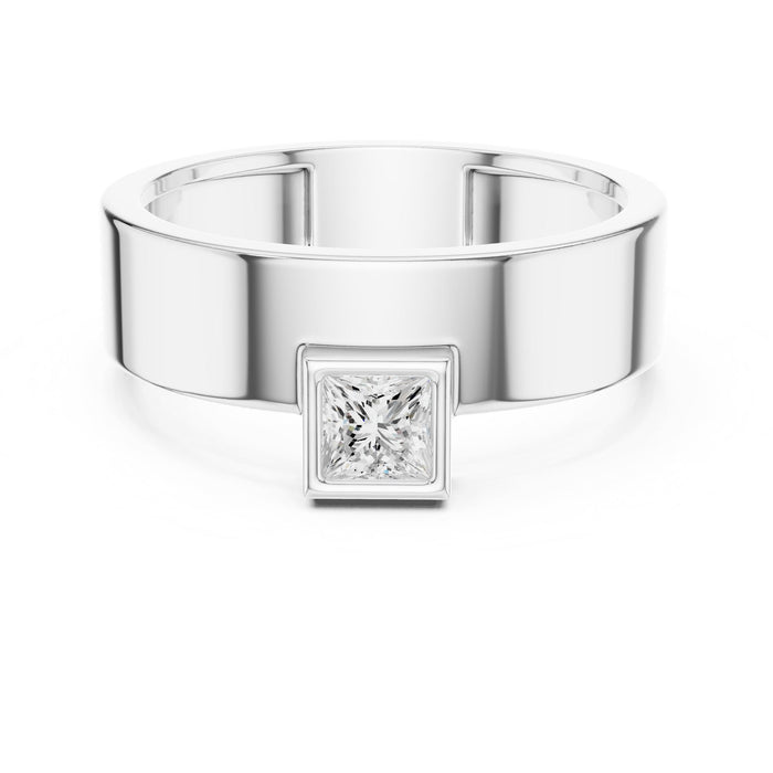 Princess Solitaire Lab Grown Diamond Wedding Band
