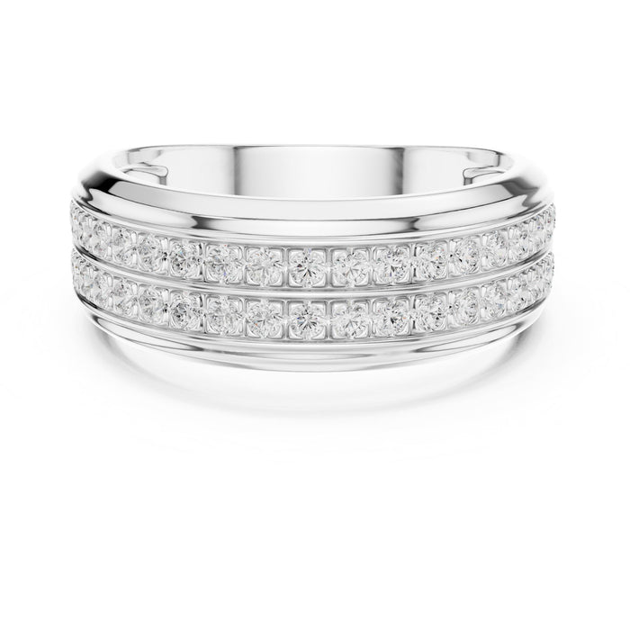 Round Channel Lab Grown Diamond Wedding Band