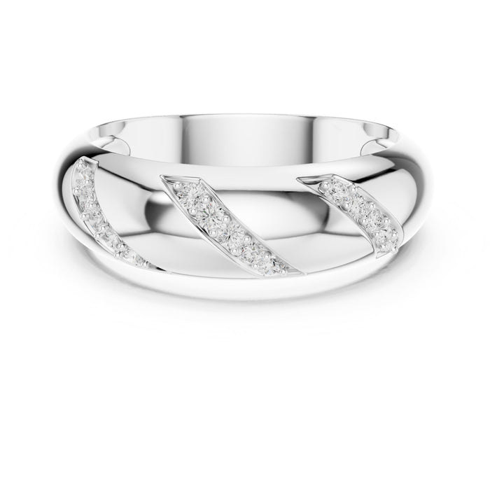 Round Twisted Lab Grown Diamond Wedding Band