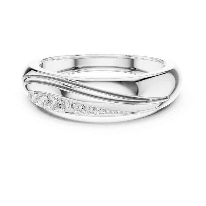 Round Twisted Lab Grown Diamond Wedding Band