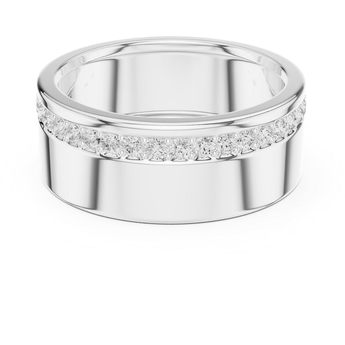 Round Channel Lab Grown Diamond Wedding Band
