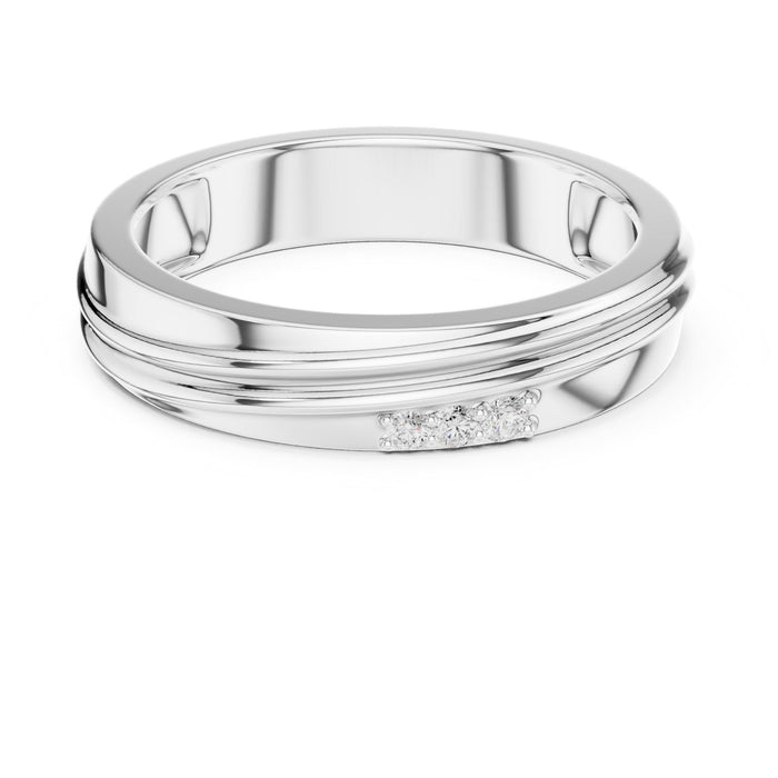 Round Channel Lab Grown Diamond Wedding Band