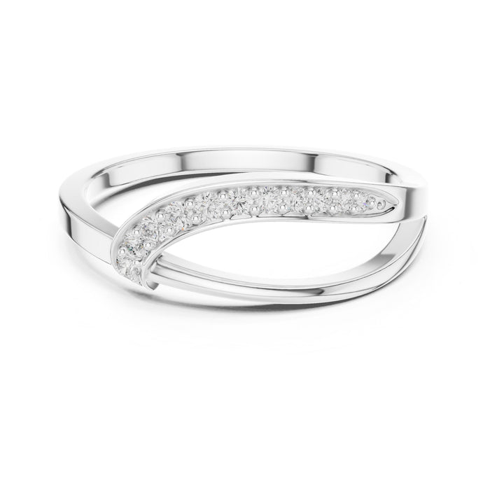 Round Twisted Lab Grown Diamond Wedding Band