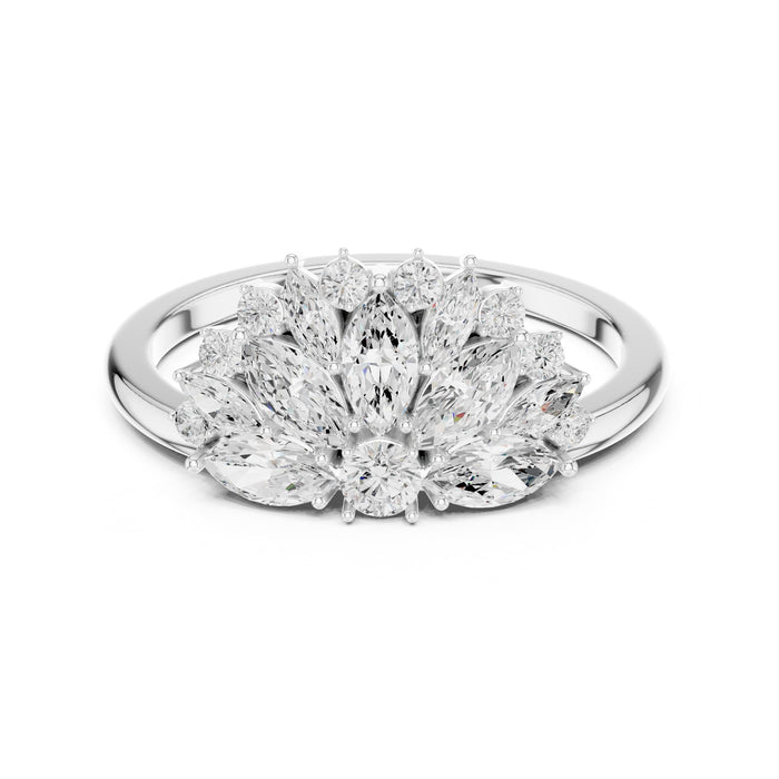 Mixed Cluster Lab Grown Diamond Wedding Band