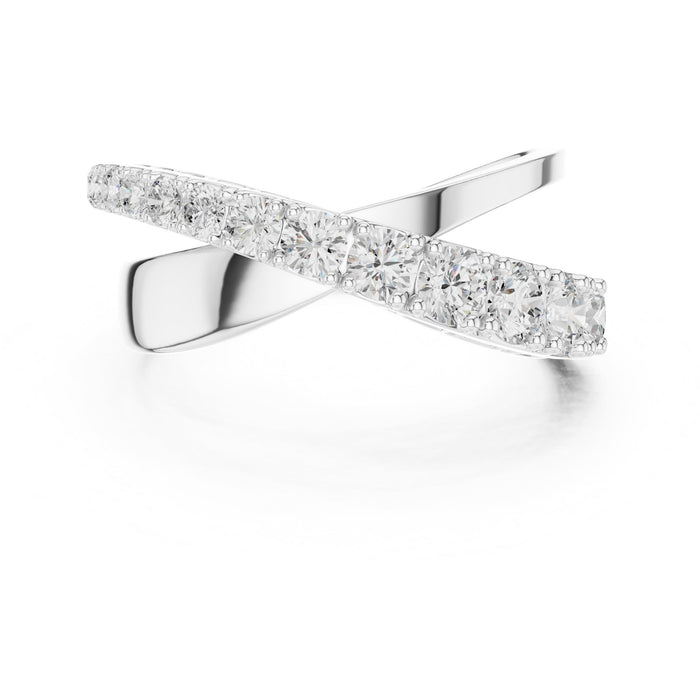 Round Twisted Lab Grown Diamond Wedding Band