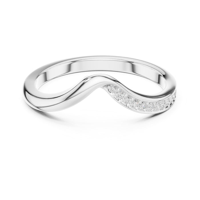 Round Twisted Lab Grown Diamond Wedding Band