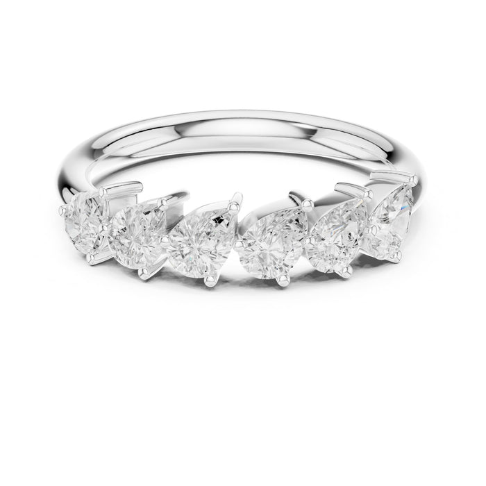 Round Half-Eternity Lab Grown Diamond Wedding Band