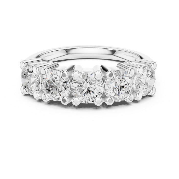 Round Half-Eternity Lab Grown Diamond Wedding Band