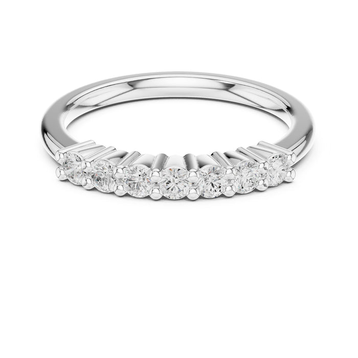 Round Half-Eternity Lab Grown Diamond Wedding Band