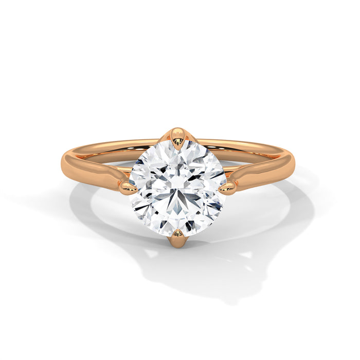 2 CT Round Lab Grown Diamond Solitaire Engagement in 10K White Gold rose gold video