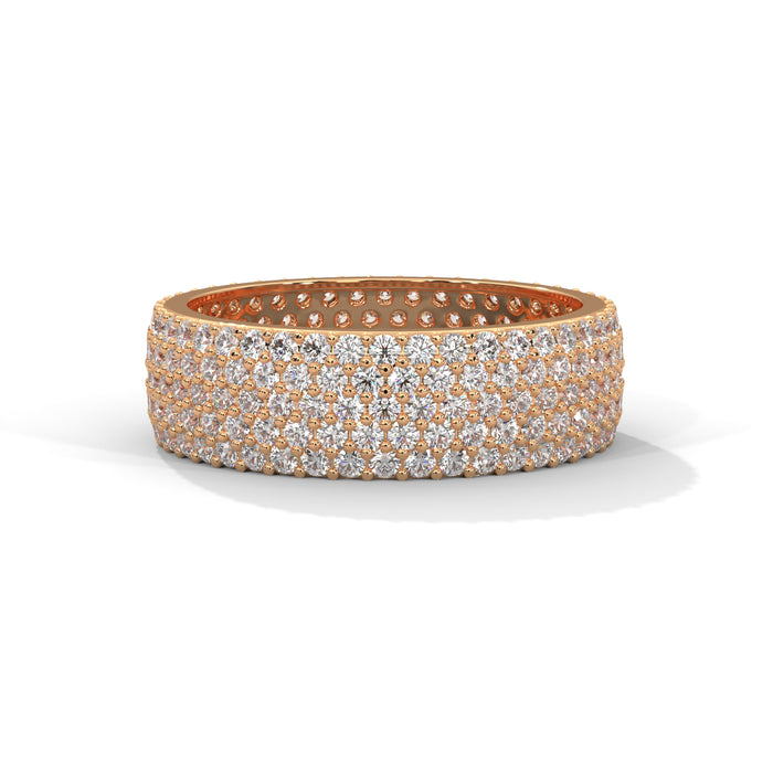 Ethical Channel Set Lab Grown Diamond Full Eternity Wedding Ring in 10K White Gold rose gold video