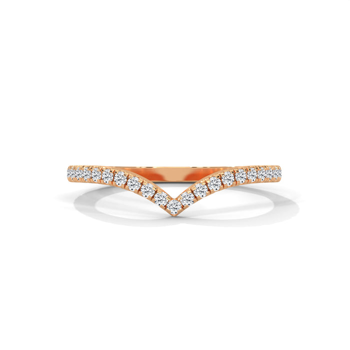 10K White Gold Half Eternity Round Lab Diamond Wedding Band rose gold video