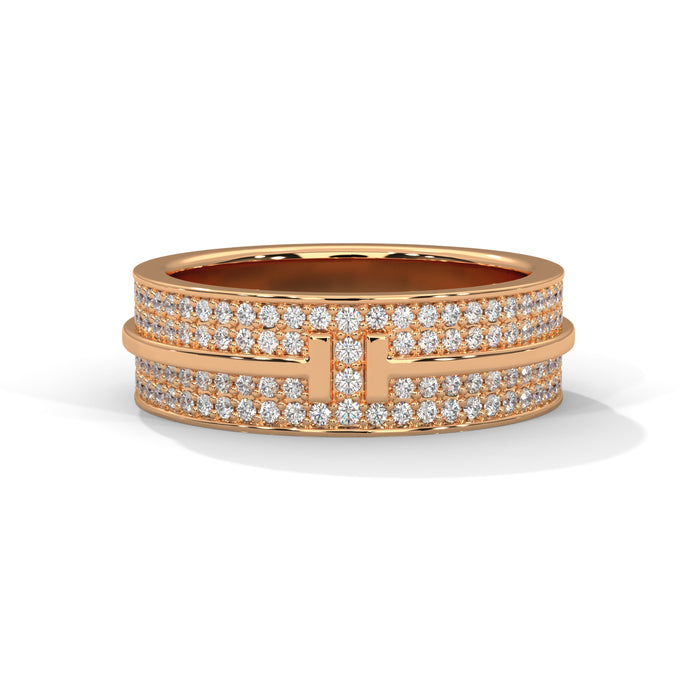 10K White Gold T-Pave Lab Diamond Wedding Band 1.07 Carat Total Weight rose gold video