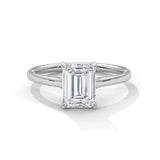 10K White Gold 1.75 Carat Emerald Lab Grown Diamond Solitaire Ring