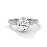 2 CT Round Lab Grown Diamond Solitaire Engagement in 10K White Gold