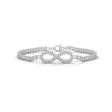 Diamond Infinity Double Chain Bracelet