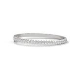 10K White Gold Pear Lab Grown Diamond Bangle Bracelet | 5.25 Carat Total Weight