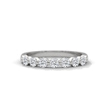 10K White Gold 7-Stone Lab Grown Diamond Wedding Band