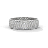 Ethical Channel Set Lab Grown Diamond Full Eternity Wedding Ring in 10K White Gold