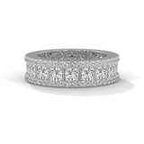 Princess Cut Lab Grown Diamond Full Eternity Band in 10K White Gold