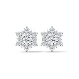 10K White Gold 0.75 CTW Round Lab Grown Diamond Solitaire Stud Earrings