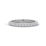 10K White Gold Round Lab Grown Diamond Full Eternity Wedding Band