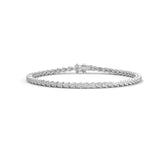 Three Stone Cluster Diamond Tennis Bracelet