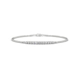 10K White Gold Round Lab Grown Diamond Tennis Bracelet | 0.42 Carat Total Weight