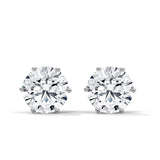 10K White Gold 1.3 CT Round Lab Grown Diamond Stud Earrings