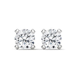 10K White Gold 1.3 CT Round Lab Grown Diamond Stud Earrings