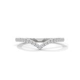 10K White Gold Half Eternity Round Lab Diamond Wedding Band