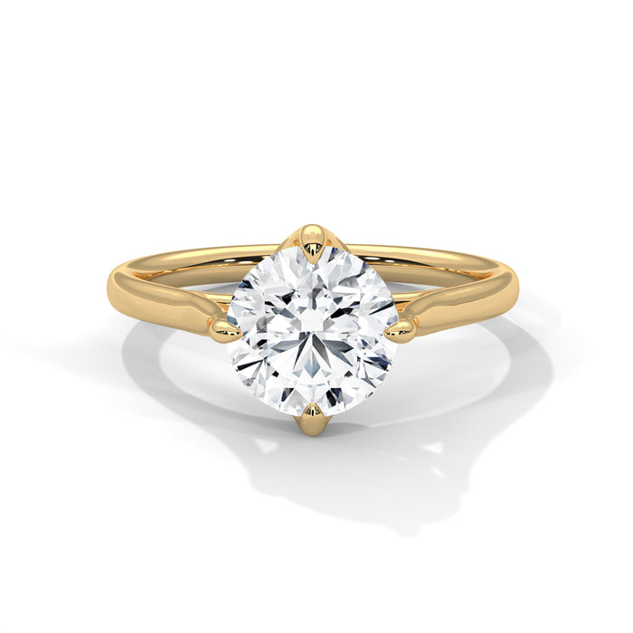 2 CT Round Lab Grown Diamond Solitaire Engagement in 10K White Gold yellow gold video