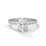 14K White Gold 2.0 CT Oval Lab Grown Diamond Solitaire Engagement Ring
