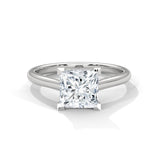 14K White Gold 2.0 CT Princess Lab Grown Diamond Solitaire Engagement Ring