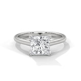 14K White Gold 2.0 CT Princess Lab Grown Diamond Solitaire Engagement Ring