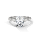 14K White Gold 2.0 CT Radiant Lab Grown Diamond Solitaire Engagement Ring