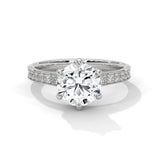 14K White Gold 2.00 CT Round Lab Grown Diamond 6-Prong Solitaire Engagement Ring