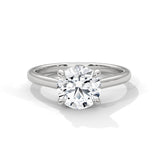 14K White Gold 2.0 CT Round Lab Grown Diamond Solitaire Engagement Ring