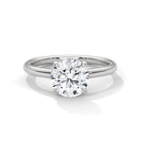 14K White Gold 2.0 CT Round Lab Grown Diamond Solitaire Engagement Ring